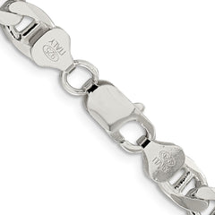 Sterling Silver 7.4mm D/C Flat Anchor Curb Chain - 3