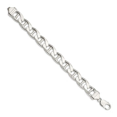 Sterling Silver 13.5mm D/C Flat Anchor Curb Chain - 3