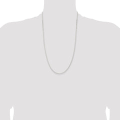 Sterling Silver 2.3mm Beveled Curb Chain - 3