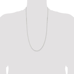Sterling Silver 2.3mm Beveled Curb Chain - 9
