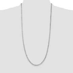 Sterling Silver 3.2mm Beveled Curb Chain - 9