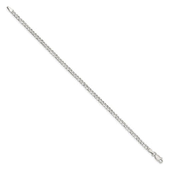 Sterling Silver 3.2mm Beveled Curb Chain - 10