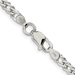 Sterling Silver 4mm Beveled Curb Chain - 6