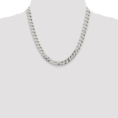 Sterling Silver 8.5mm Beveled Curb Chain