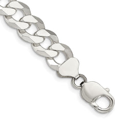 Sterling Silver 12.3mm Beveled Curb Chain - 6