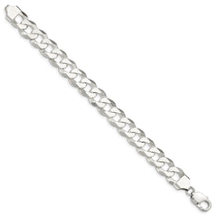 Sterling Silver 13mm Beveled Curb Chain - 2
