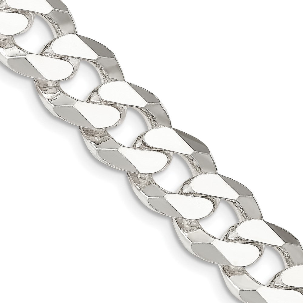 Sterling Silver 14mm Beveled Curb Chain - 6