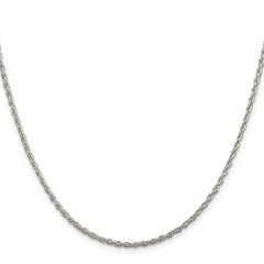 Sterling Silver 2mm Loose Rope Chain - 7