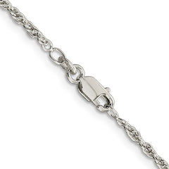 Sterling Silver 2mm Loose Rope Chain - 7