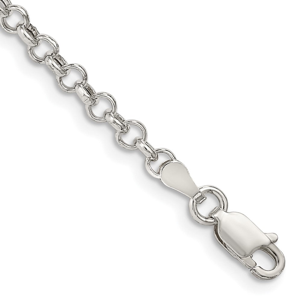 Sterling Silver 3mm Semi-solid Rolo Chain - 2