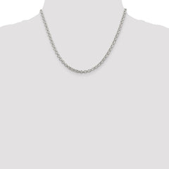 Sterling Silver 4.25mm Semi-solid Rolo Chain - 3