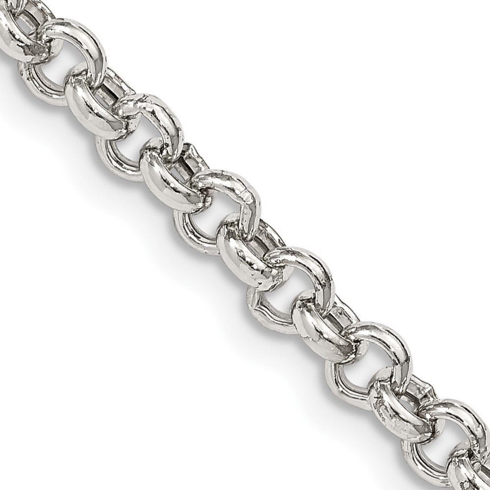 Sterling Silver 4.25mm Semi-solid Rolo Chain - 3