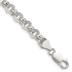 Sterling Silver 6.5mm Semi-solid Rolo Chain - 4
