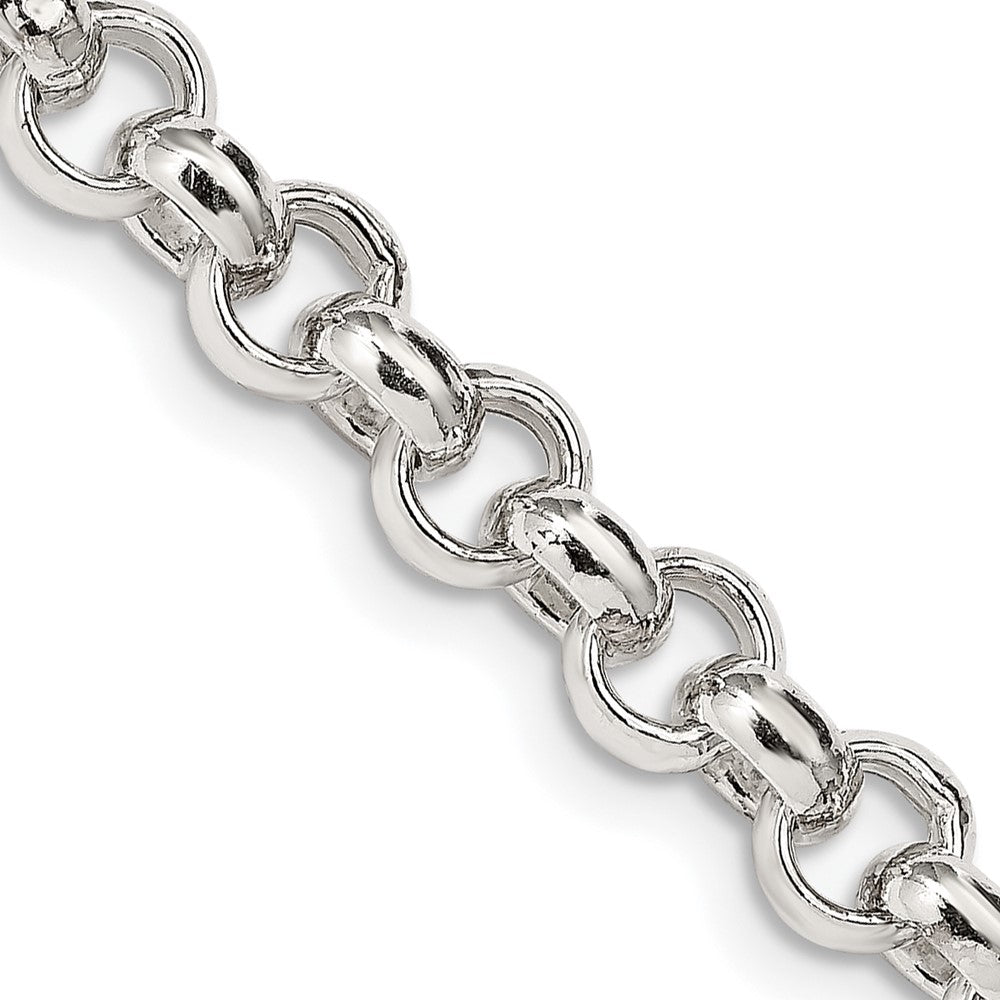 Sterling Silver 6.5mm Semi-solid Rolo Chain - 2