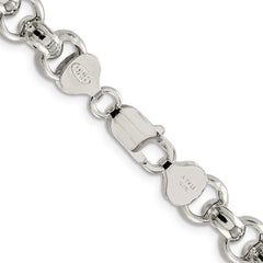 Sterling Silver 9.5mm Semi-solid Rolo Chain - 3