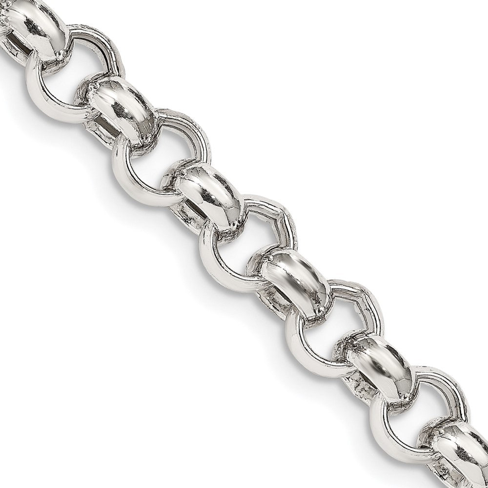 Sterling Silver 9.5mm Semi-solid Rolo Chain - 2