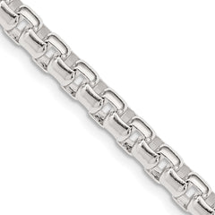 Sterling Silver 5.2mm Round Box Chain - 7
