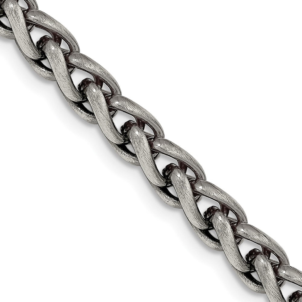 Sterling Silver Antiqued 6mm Round Spiga Chain - 5