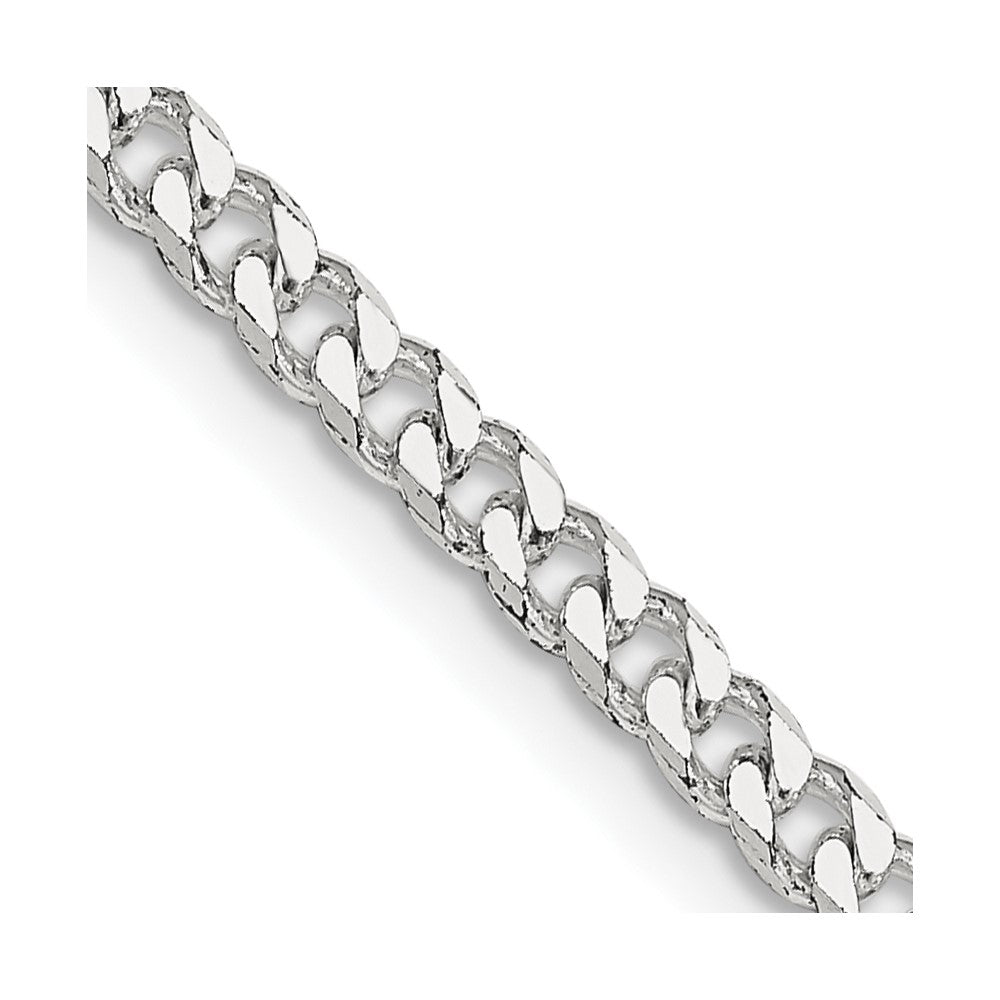 Sterling Silver Polished 3.15mm Curb Chain - 9