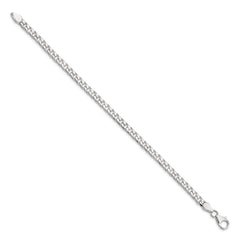 Sterling Silver Polished 5mm Curb Chain - 9