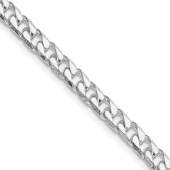 Sterling Silver Rhodium-plated Polished 5mm Curb Chain - 4