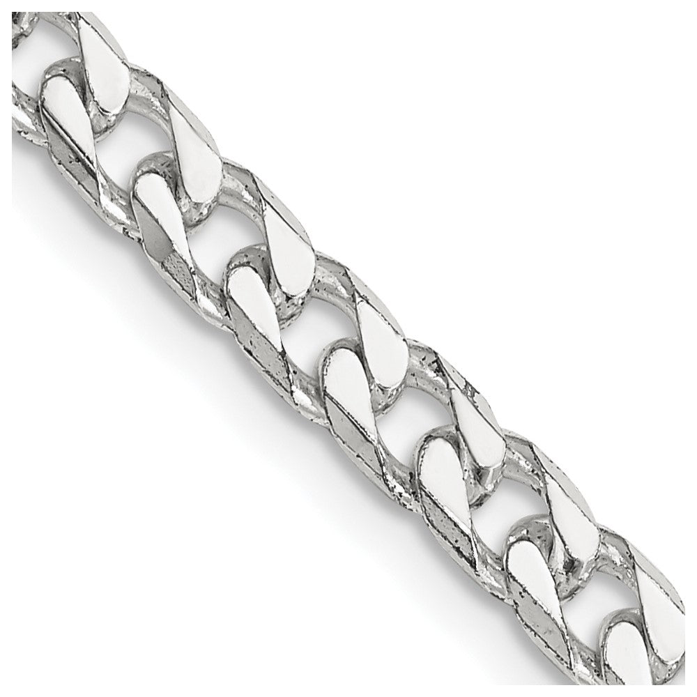Sterling Silver Polished 5mm Curb Chain - 7