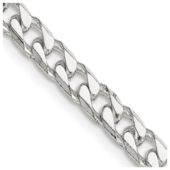 Sterling Silver Polished 5mm Curb Chain - 8