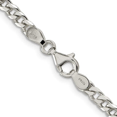Sterling Silver Polished 3.5mm Curb Chain - 9