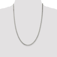 Sterling Silver Polished 3.5mm Curb Chain - 6