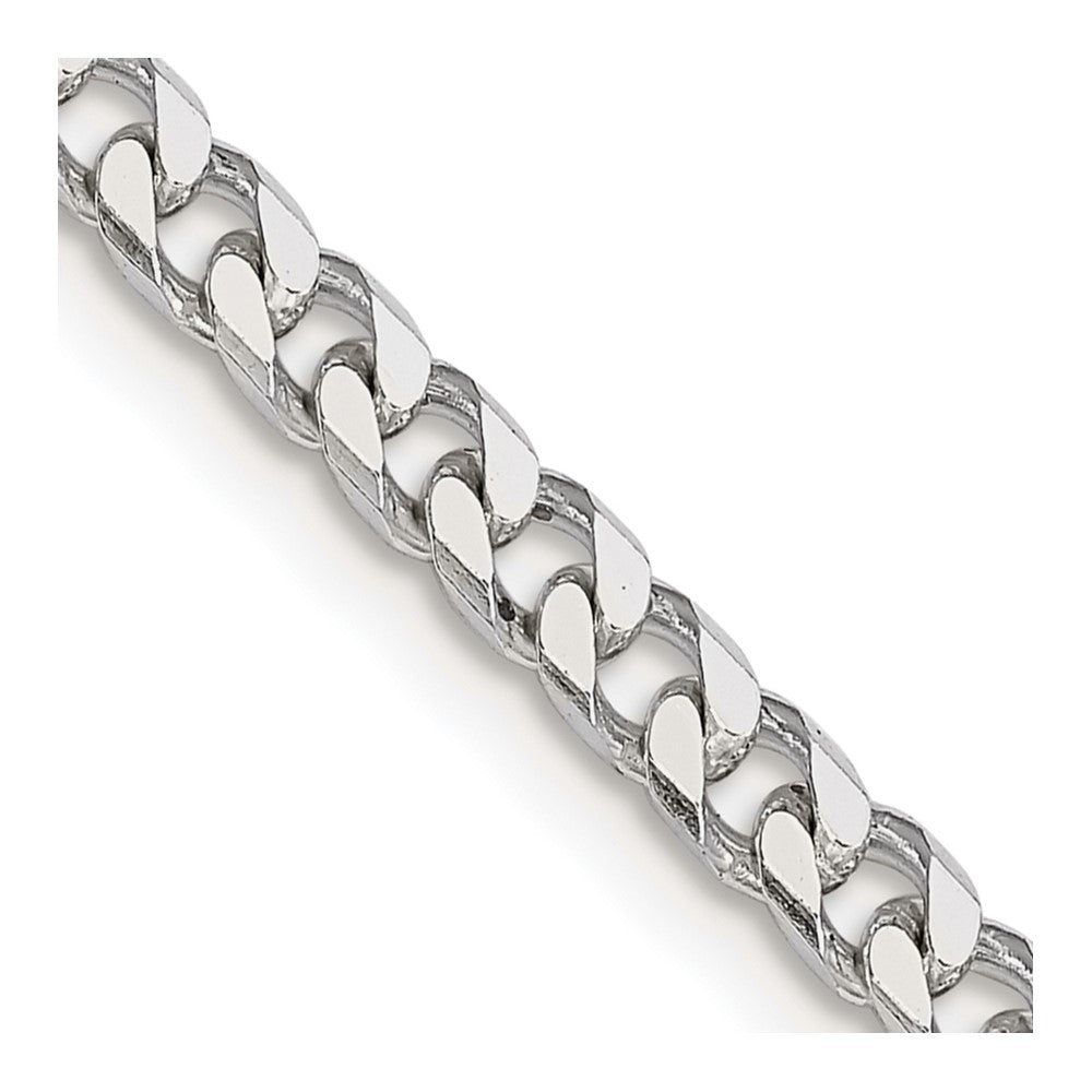 Sterling Silver Polished 3.5mm Curb Chain - 9