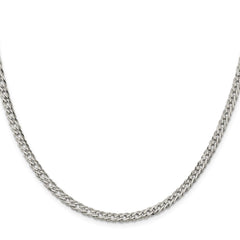 Sterling Silver 4.25mm 6 Side D/C Flat Double Curb Chain - 4