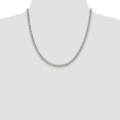 Sterling Silver 4.25mm 6 Side D/C Flat Double Curb Chain - 3