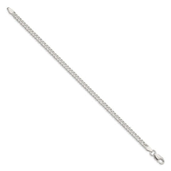 Sterling Silver 4.25mm 6 Side D/C Flat Double Curb Chain - 5