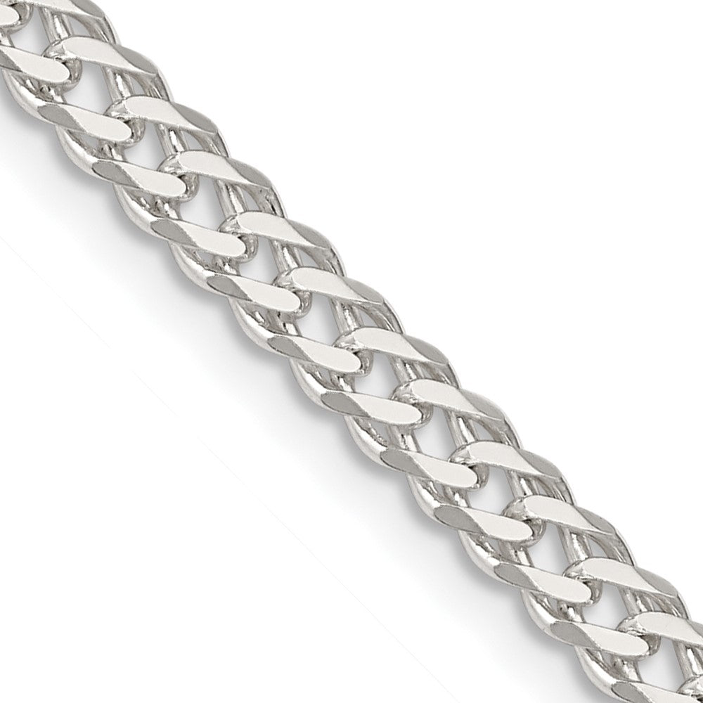 Sterling Silver 4.25mm 6 Side D/C Flat Double Curb Chain - 3