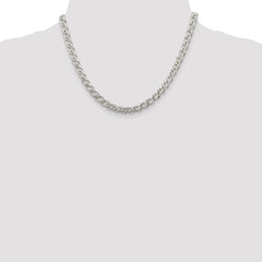 Sterling Silver 5.65mm 6 Side D/C Flat Double Curb Chain - 4