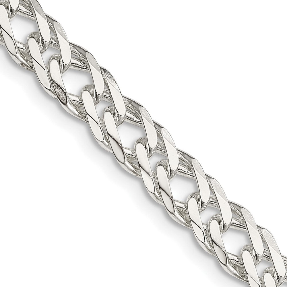 Sterling Silver 6.25mm 6 Side D/C Flat Double Curb Chain - 3