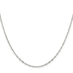 Sterling Silver 1.75mm Elongated Open Link Chain - 6