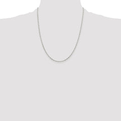 Sterling Silver Rhodium-plated 1.75mm Elongated Open Link Chain - 2