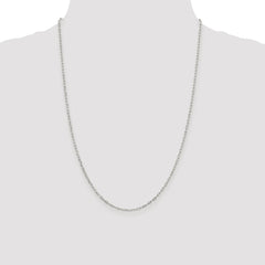 Sterling Silver Rhodium-plated 1.75mm Elongated Open Link Chain - 3