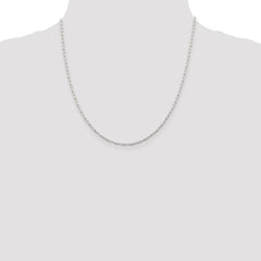 Sterling Silver 2mm Elongated Open Link Chain - 4