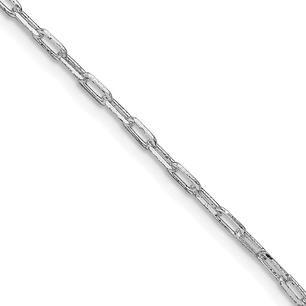 Sterling Silver Rhodium-plated 2mm Elongated Open Link Chain - 7