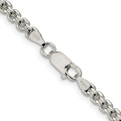 Sterling Silver 3.6mm Round Box Chain - 7