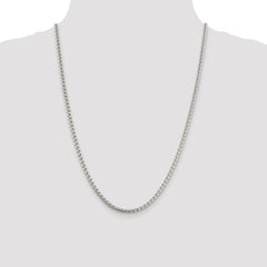 Sterling Silver 3.6mm Round Box Chain - 7