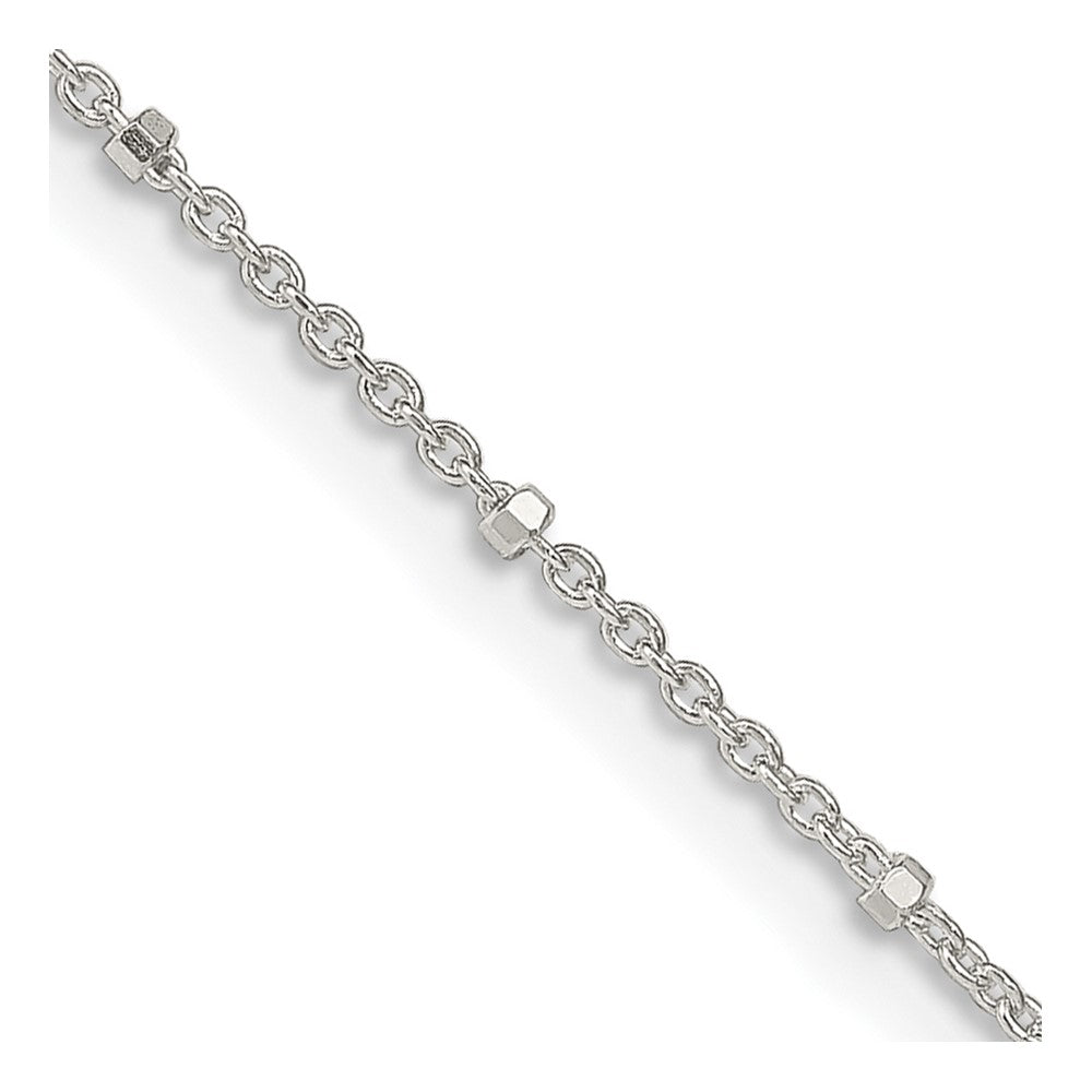 Sterling Silver 1.25mm Rolo with Beads Chain - 4
