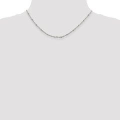 Sterling Silver 2.5mm Singapore w/ Beads Chain - 2