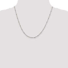 Sterling Silver 2.5mm Singapore w/ Beads Chain - 6