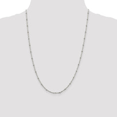 Sterling Silver 2.5mm Singapore w/ Beads Chain - 4