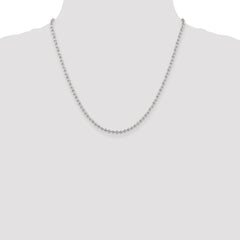 Sterling Silver 3mm Fancy Beaded Chain