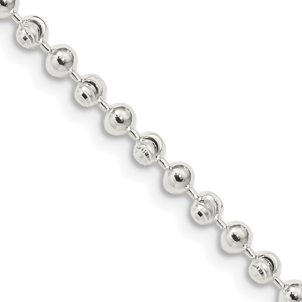 Sterling Silver 3mm Fancy Beaded Chain - 3