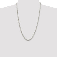 Sterling Silver Rhodium-plated 3.6mm Round Box Chain - 2